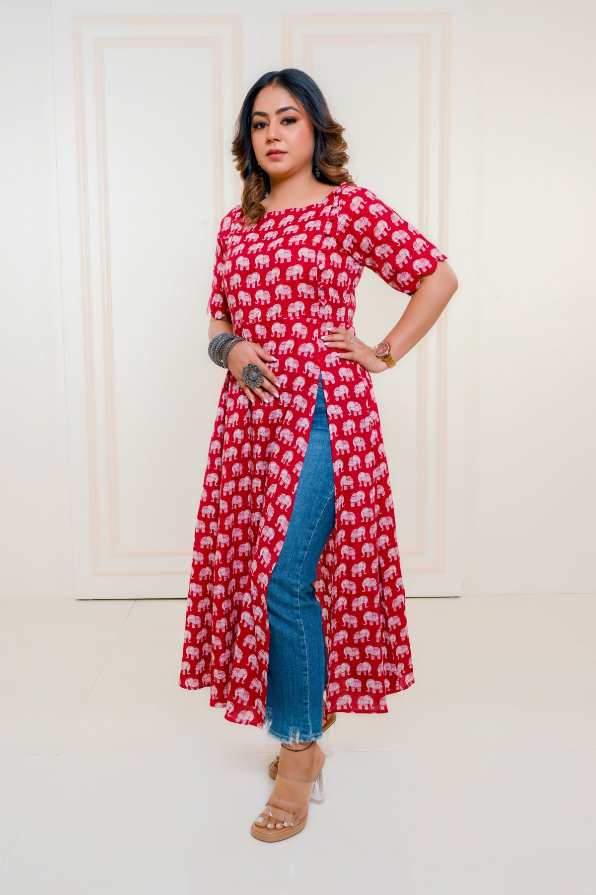 Scarlet Slit Kurti