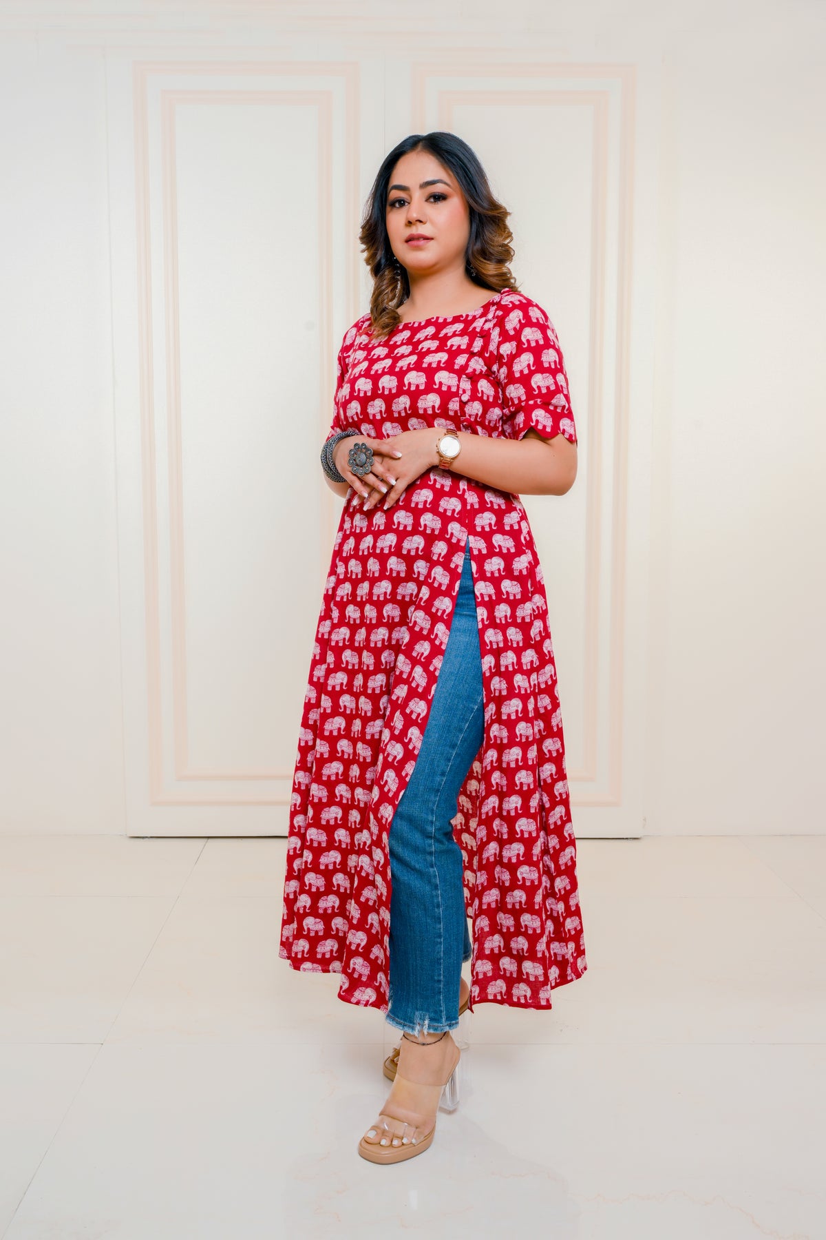 Scarlet Slit Kurti