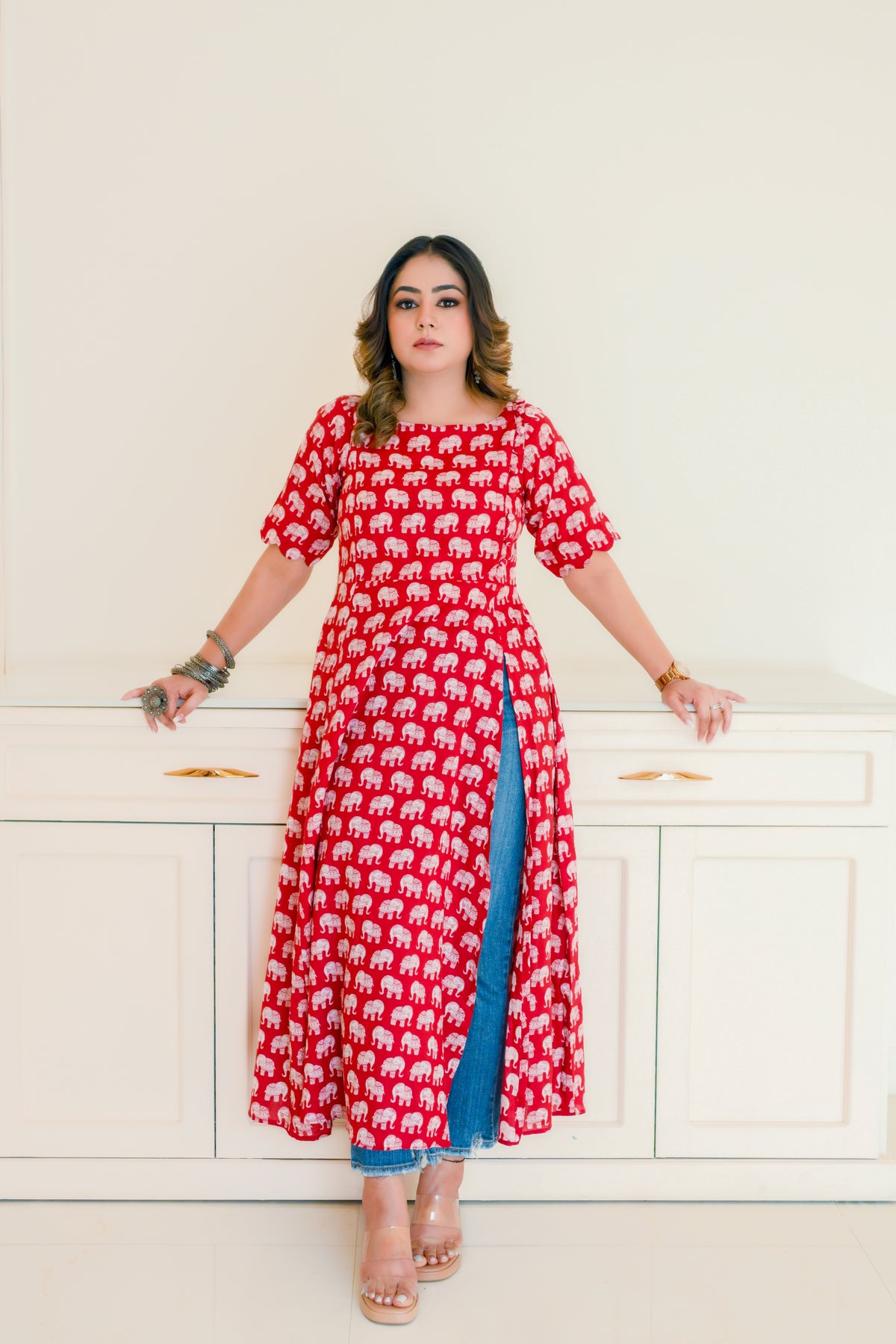 Scarlet Slit Kurti