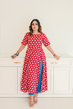 Scarlet Slit Kurti