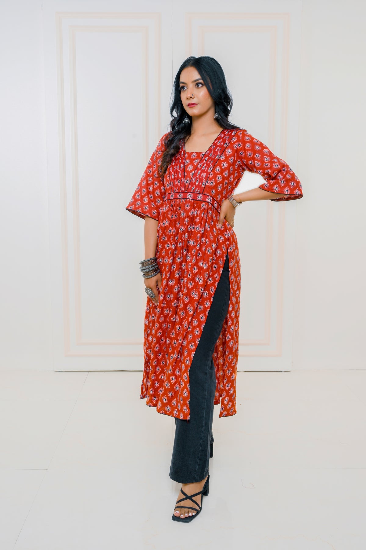 Scarlet Slit Kurti