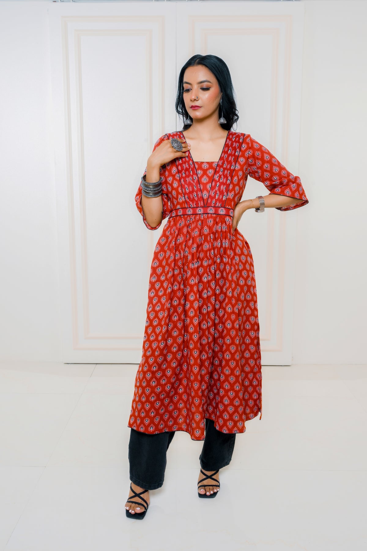 Scarlet Slit Kurti