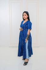 Blue Ink High Slit Kurti