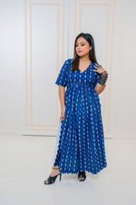 Blue Ink High Slit Kurti