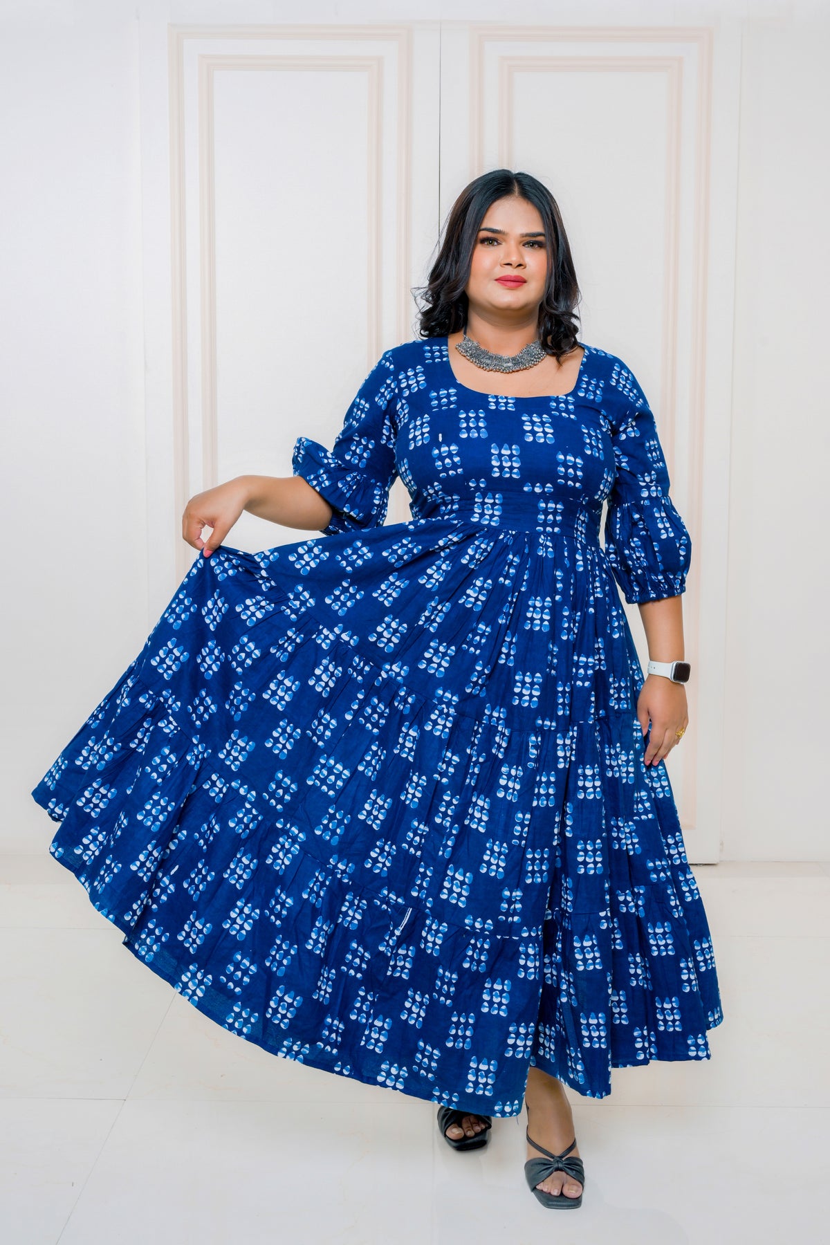 Blue Bow Heavy Dress