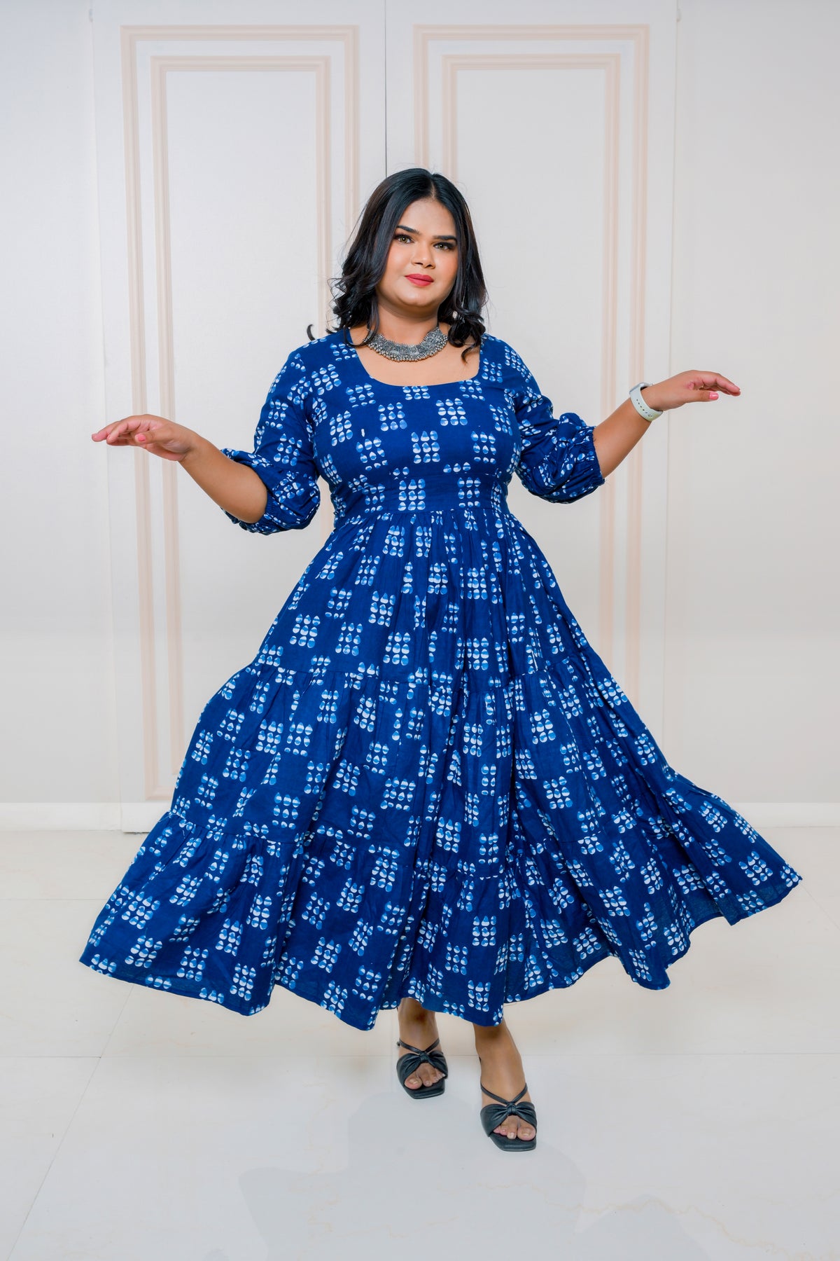 Blue Bow Heavy Dress