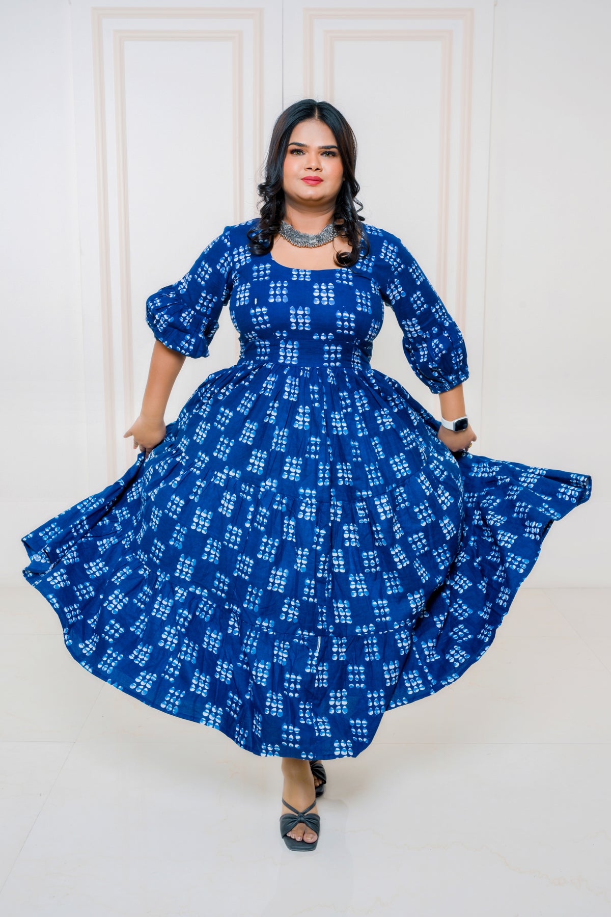 Blue Bow Heavy Dress
