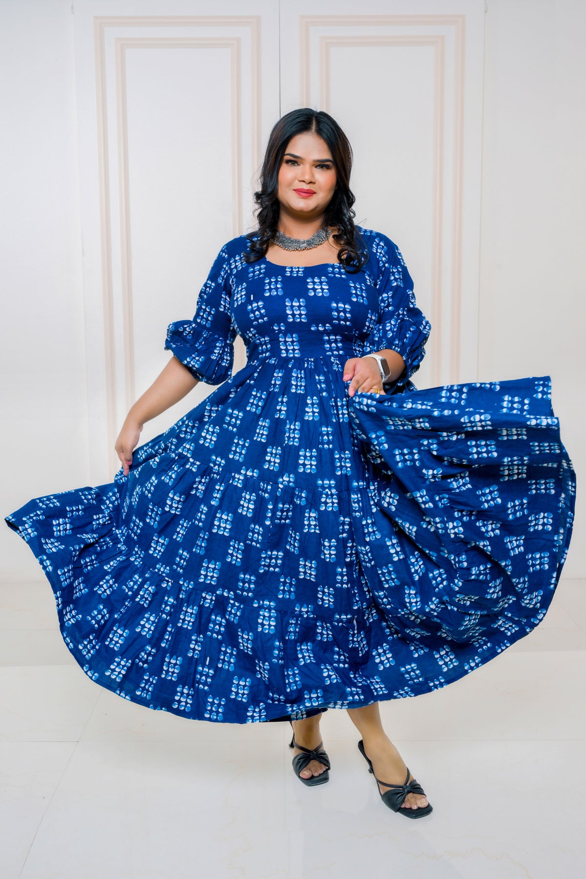 Blue Bow Heavy Dress
