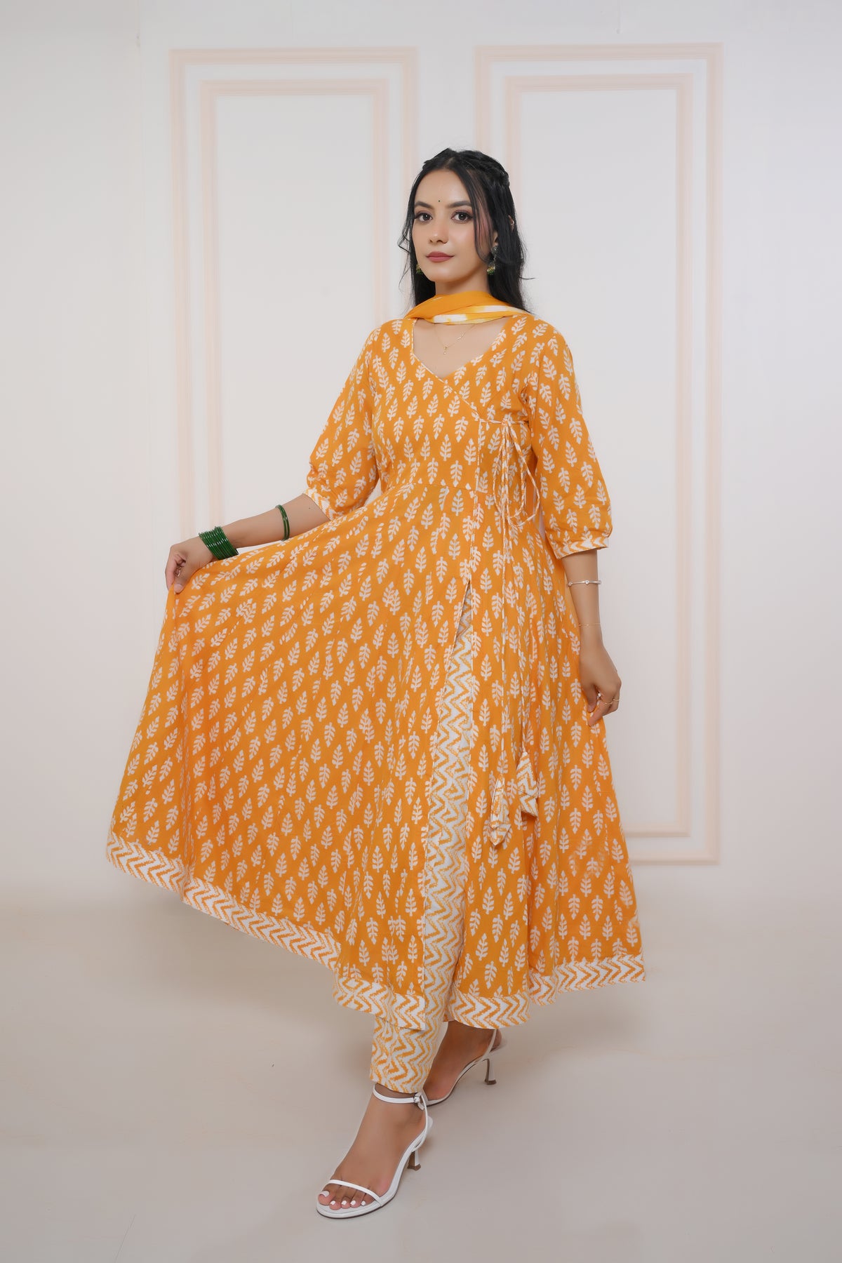 Noor Side Slit Angarkha Suit Set