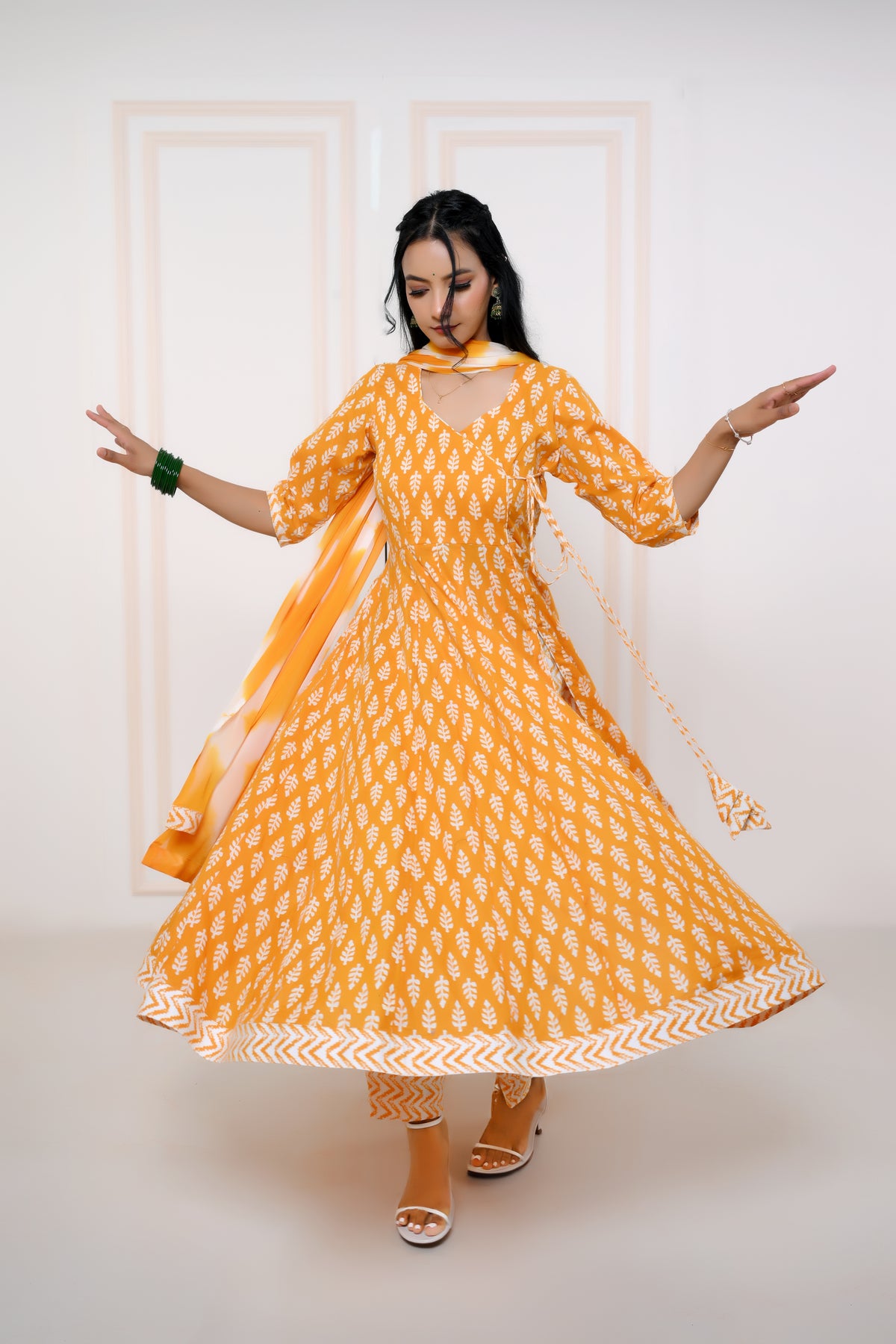 Noor Side Slit Angarkha Suit Set