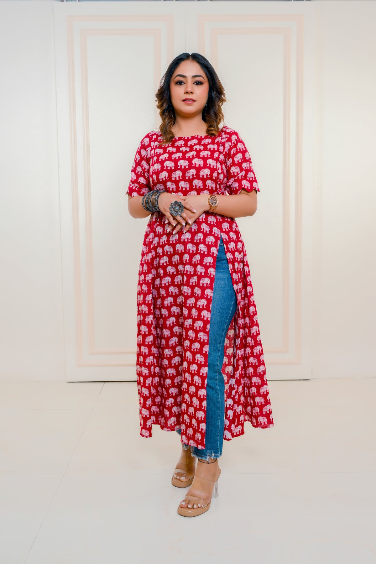 Scarlet Slit Kurti