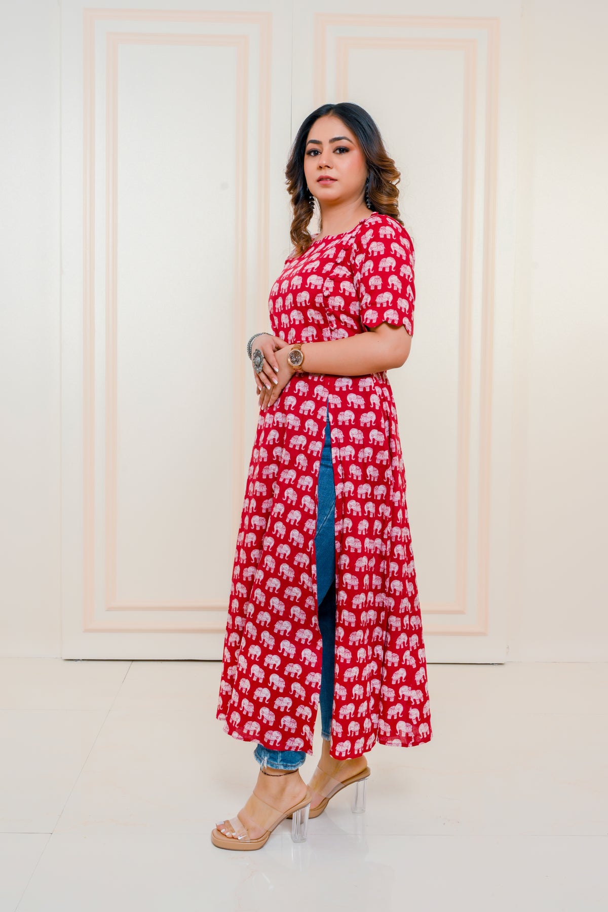 Scarlet Slit Kurti
