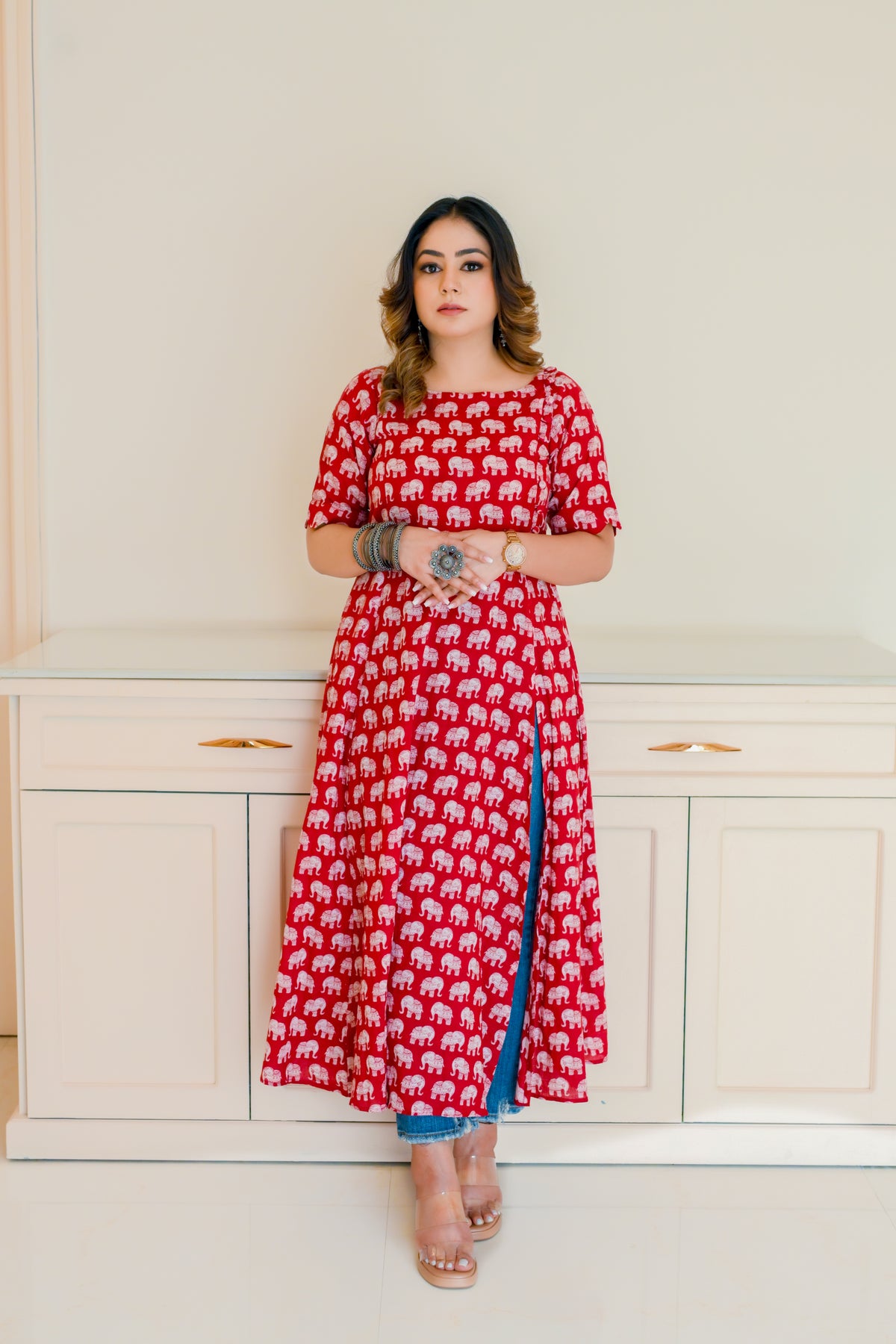 Scarlet Slit Kurti