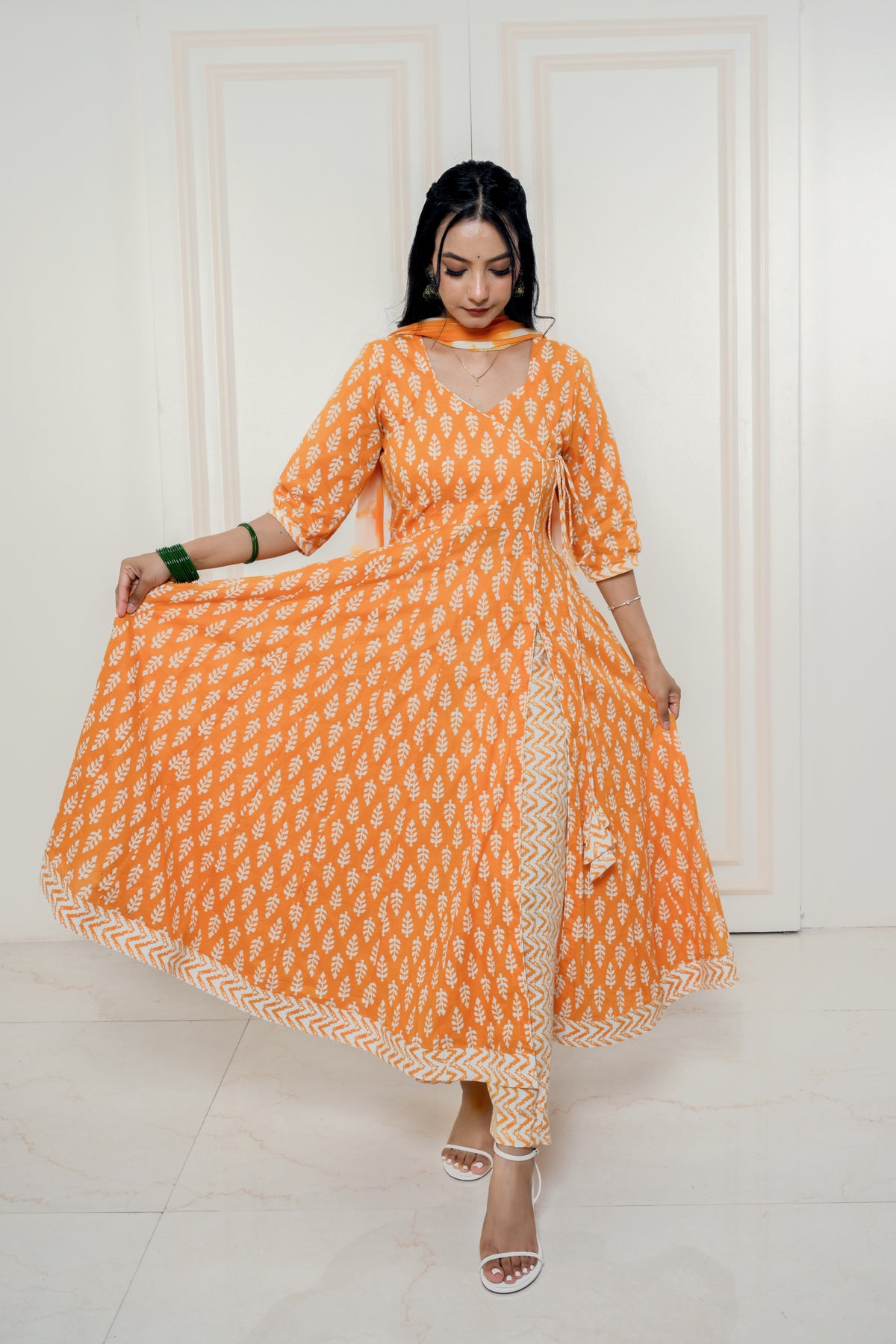 Noor Side Slit Angarkha Suit Set