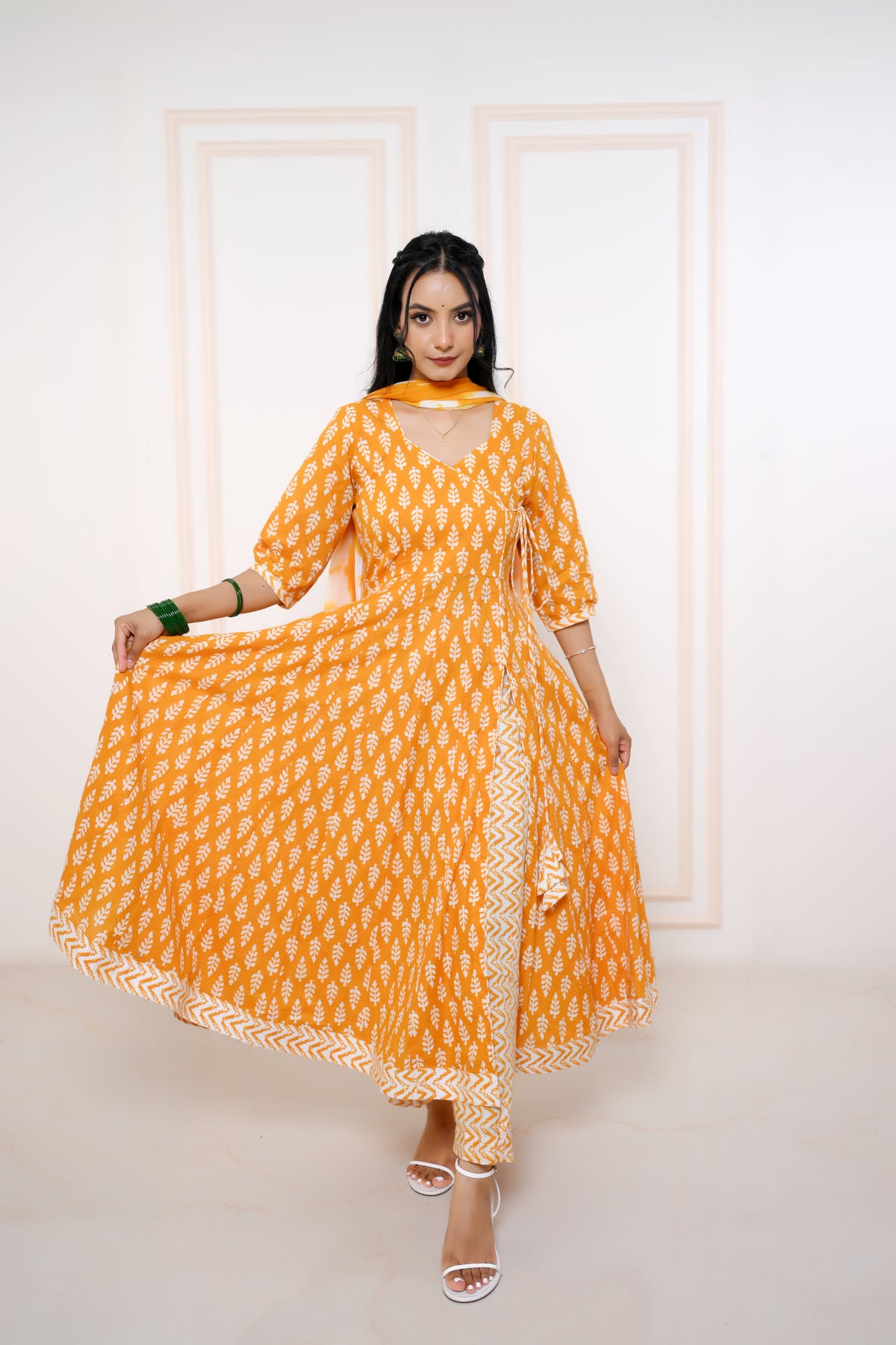 Noor Side Slit Angarkha Suit Set