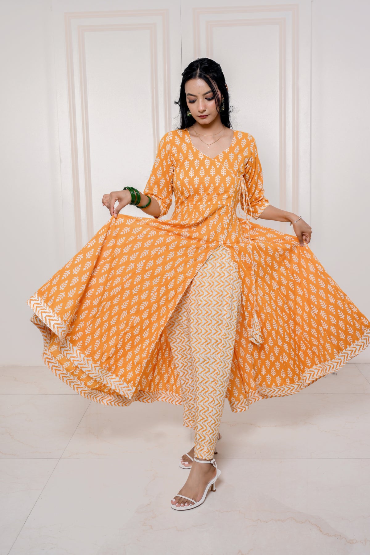 Noor Side Slit Angarkha Suit Set