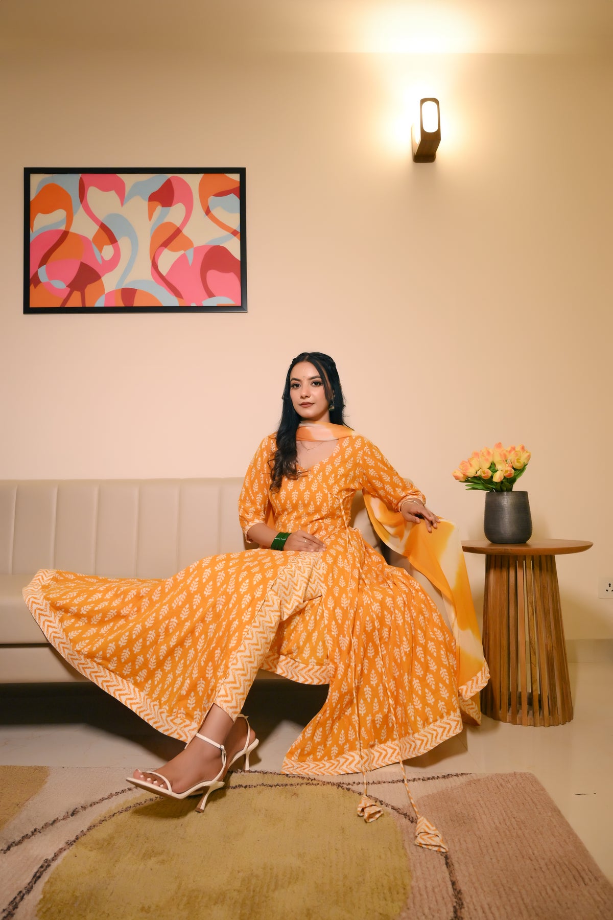 Noor Side Slit Angarkha Suit Set