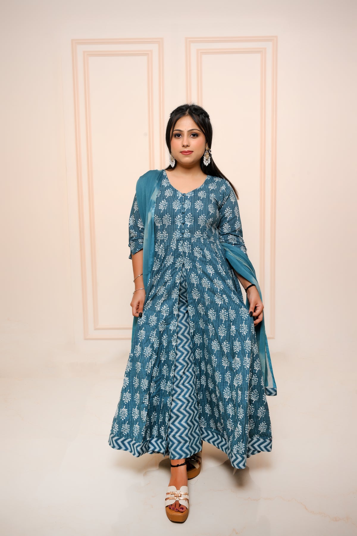 Meher Front Slit Suit Set